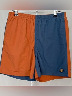 Patagonia Men’s Baggies Shorts XS 5” Orange Blue Swim Hiking Trail
